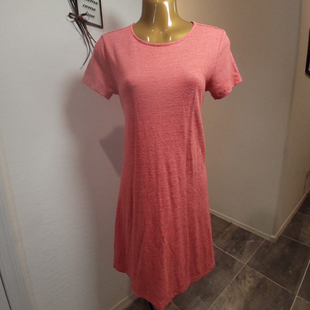 Old Navy Pink Midi Dress Sz XS Short Sleeve